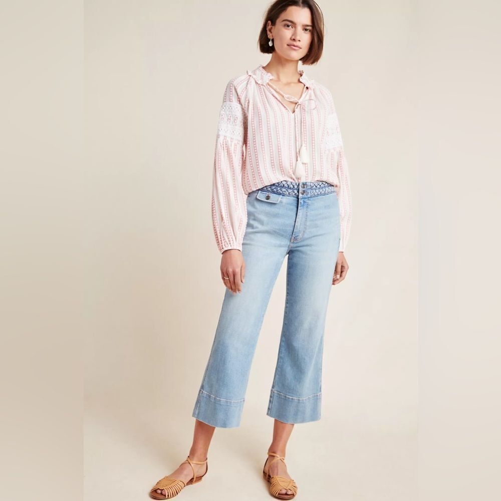 Current\ Elliott The Braided High Waist Crop Camp